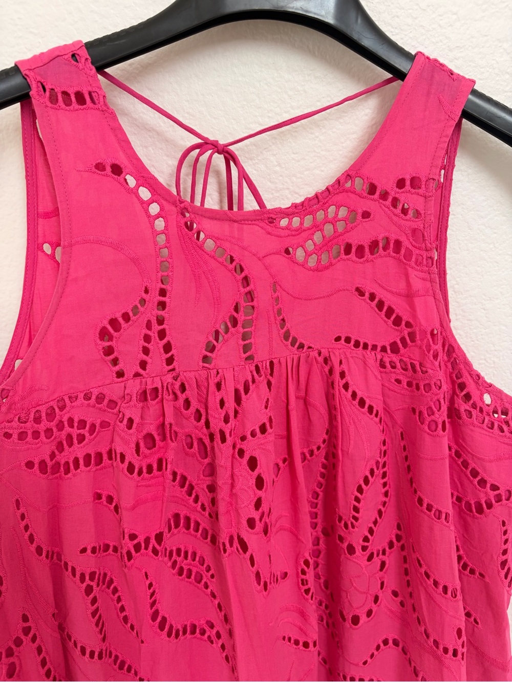 Anthropologie Fuchsia Eyelet Maxi Dress - Picture 4 of 9